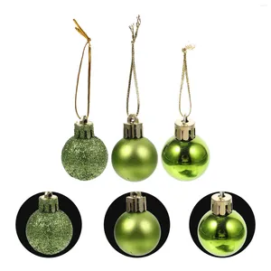 Decorative Figurines Green Christmas Ball Hanging Ornaments Pendant Tree Glitter For Home Holiday Party Decoration