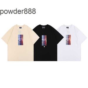 Kitt impresso manga curta camiseta masculina moda marca tendência ins verão novas roupas de casal solto meia camiseta
