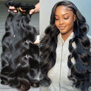 Melodie Loose Body Wave 30 40 Inches 2 3 4 Bundles Human Hair Weavy Double Drawn Bundle Hair Extension Brazilian Remy for Women