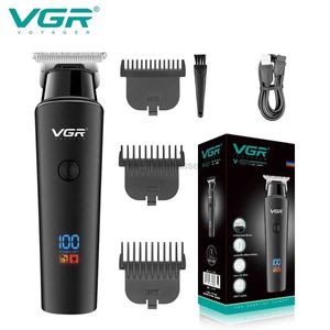 Barbeadores elétricos vgr aparador de cabelo profissional aparadores elétricos sem fio recarregável display led v 937 240329