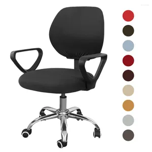 Cadeira cobre tecido elástico jogo de spandex para housse de chaise mariage computador de escritório 9 cores tamanho universal