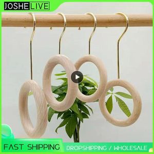 Hängare Scarf Holder Wood Circle S-formad Un-Breakble Multi-Function Wholesale Home Storage Rack Hanger Creative Double-Headed