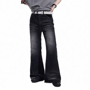 Vintage Männer Baggy Jeans Ausgestelltes Breites Bein Denim Hosen Acubi Fi Do Old Whiskers Casual Männliche Hosen Harajuku Emo Streetwear h4an #