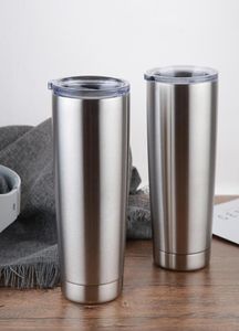 20oz Stainless Steel Tumblers Cups Vacuum Insulated Travel Mug Metal Water Bottle Beer Coffee Mugs With Lid VT04396090739