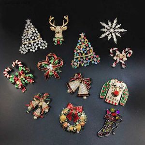 Pins Brooches Creative Fun Christmas Series Brooch Lucky Holiday Blessing Gifts Jewelry Accessories Angel Snowman Christmas Tree Y240329