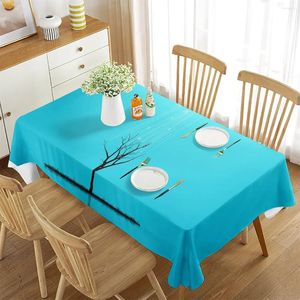 Panno tavolo da tovaglia in bianco e nero schizzo del viso umano contorno rettangolare semplice stile per la sala da pranzo decorazione della cucina