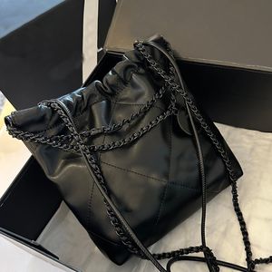 top quality luxury designer bag Garbage bag womens bag Shopping Bag Tote diamond gingham bag Large capacity commuter Leather womens bag Black chain bag stylish bags