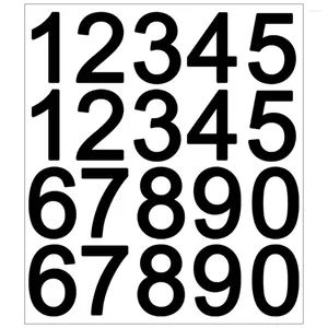 Dekorativa figurer 1 ark med nummer klistermärke Lim nummer dekaler klistermärken 0-9 stort för papperskorgen