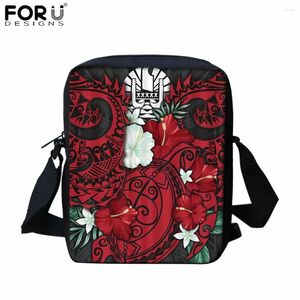 Bolsas de ombro forudesigns marca design feminino pequenas bolsas tahiti polinésia flor tribal impressão crossbody saco para viagem telefone