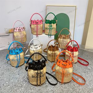 Straw weave Bucket bag beach weaving raffias THE TOTE BAG Shoulder luxury Womens Men Drawstring Bags handbags Cool handbag Crossbody bag Totes