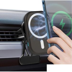 Handyhalterungen Halter Magnet Wireless Bt FM Smart Sensor Mobile Tragbare Auto Adapte Halter Halterung Drop Lieferung Telefone Zubehör OTH1K