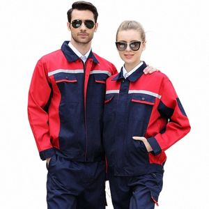 autumn Lg-sleeve Workwear Suit Wear-resistant Worker Uniforms Factory Workshop Tooling Work Clothes Set For Men Women Coverall H9qy#
