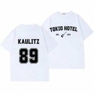 Rock Band Tokio Hotel Kaulitz Graphic Print T Shirt Fi punk krótkie rękawowe Casual Hip Op OP Streetwear Plus Size Women Z9qr#