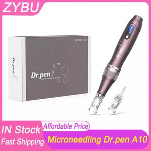 Wireless Derma pen A10 2Pcs Cartridge Needles Ultima Original Dr Dermapen A10 Microneedle Pen Professional Micro Needling Roller Skin Care MTS Machine