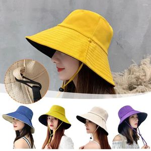Szerokie brzegowe czapki kapelusz przeciwsłoneczny Kobiet Kobiet Składana czapka wiosna lato wędrówki 50 UPF wędkarstwo D5J0