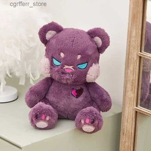 Gefüllte Plüschtiere 30 cm Original Black Red Devil Teddybär Plüschspielzeug cool trendy weiche Puppe Baumwolle Doll Zimmer Dekor Geburtstag Geschenke240327