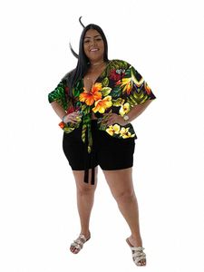 two Piece Set Women Outfit Vacati Blouse Set Shorts and Shirt Elegant Sexy Summer Suit Plus Size Wholesale Dropship o3nB#