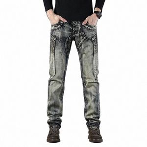 Man Cowboy Pants Retro Trousers 90 -tals Streetwear Men's Jeans Straight MotorCycle Low Rise Harajuku Luxury Regular XS Korean Style O8ap#