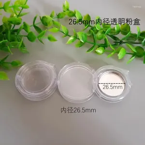 Lagringsflaskor 26,5 mm Tom Clear Eye Shadow Box Sidan Öppning Lipstick Lip Prov Case Cosmetic Blusher Container Makeup Concealer