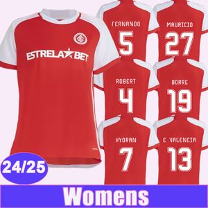 24 25 International Alario Womens Soccer Jerseys A. Patrick Wanderson Fernando Borre Wesley Home Red Football Shird Uniforms