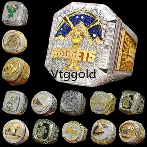 Anel de luxo do Campeonato Mundial de Basquete Designer 14K Gold Nuggets Team JOKIC Champions Anéis para Mens Womens Diamond Sport Jewelrys