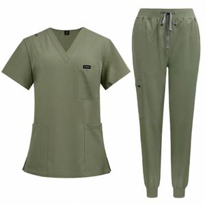 Multilcolors Hospital Medical Scrub Suits enhetliga kvinnor Män skrubber Set Beauty Work Clothes Sjuksköterska Accores Dental Surgery Suit Z7TC#