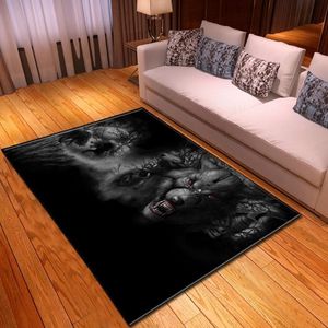 Mattor Halloween Skulls Rug Party Dekorativ förskräckt matta tonåringar pojkar rum individualitet floormat sängplats vardagsrum rugs347j