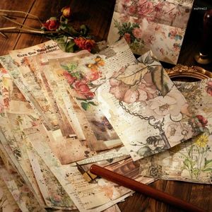 Confezione regalo 100 pezzi Materiale Carta Arte retrò Lettera multi stile Giardino Mappa stellare Manuale fai da te Decorazione Collare di supporto 8 tipi