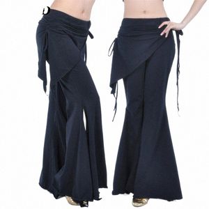 women Belly Dance Pants Oriental Tribal Bellydance Clothes Lady High Waist Trousers Adults Dance Practice Training Cott Pants m32T#