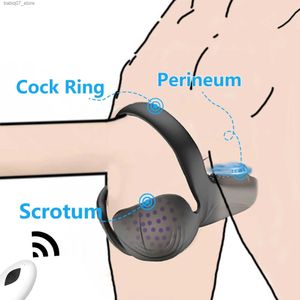 Andere Massageartikel Vibration Penisring Fernbedienung Penisring Ejakulationsverzögerungstest Perineum Hodensack Stimulierendes Spielzeug Q240329