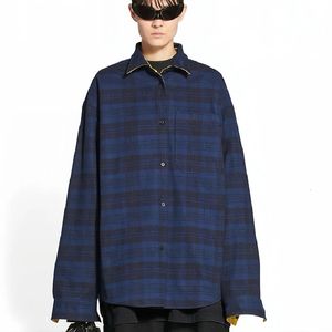 Nigo Mens Spring and Autumn Double Wear 싱글 가슴 폴로 칼라 긴 슬리브 풀이 셔츠 탑 NGVP NIGO7321 240328