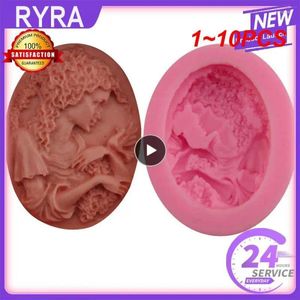 Baking Moulds 1-10PCS People Head Silicone Mold Candy Cakes Chocolate Biscuits Handmade Kitchen Tools Liquid