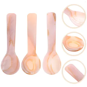 Spoons 3 Pcs Handcrafted Mother-of-pearl Caviar Spoon Kitchen Shell Ice Cream Scoop Dessert Dinner Soup For