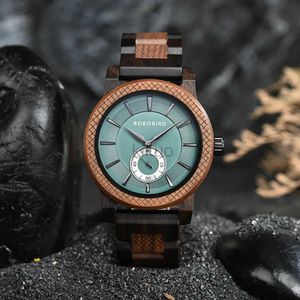 Armbandsur Wood Watch Bobobird Top New Mens Quartz armbandsur Fashion Business Clock Graved Watches Custom Great Birthday Present Box 24329