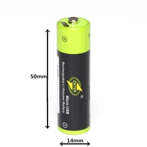 New ZNTER 1.5V 1700mAh AA Rechargeable Battery USB Rechargeable Lithium Polymer Battery with Micro USB Cable Fast Charge