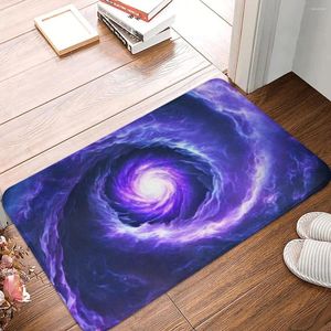 Badmattor Galaxy Space Mat Anti Slip Purple Toalett Snabbtork för dusch Heminredning Fotabsorberande badrum