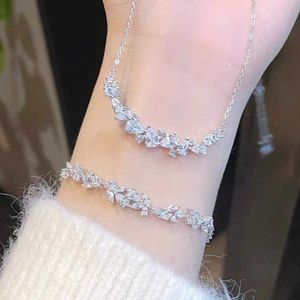 Wisteria flower zircon bracelet for women in summer versatile personality simple temperament forest style high-end feeling light luxury and niche design MTW6