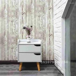 Wallpapers 3D Self-adhesive Panels Wood Grain Wall Paper Furniture Stickers Living Room Bedroom Walls Home Decoration