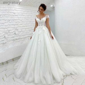 الثياب الحضرية المثيرة الأميرة زفاف قبالة الكتف 3D الدانتيل الدانتيل السيدات بلا أكمام بوهو فساتين الزفاف Vestido de Novia Custom 2024 Marie YQ240329