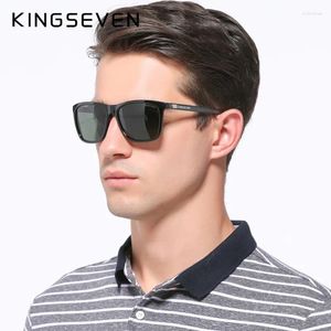 Солнцезащитные очки KINGSEVEN, алюминиевая оправа для мужчин, поляризационные солнцезащитные очки UV400, женские аксессуары, винтажные очки