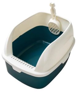 Andra katttillbehör Brand Cat Litter Box Semenclosed Large Space Splash Sand Table Supplies Kitty Toalett borttagbar och Easy1413026