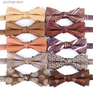 Bow Ties Wedding Bow Tie randiga båge för kvinnor män fjäril damer bow knut vuxna blommiga bågar cravats groomsmen bowties y240329