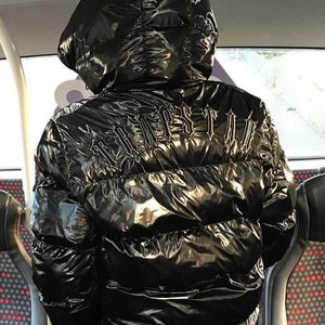 Top Trapstar Coats Men Women Embroidery Shiny Black Irongate Jacket Detachable Hood High Quality Winter