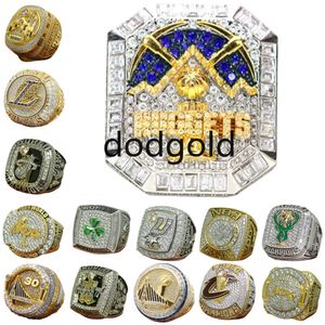 Conjunto de anel de campeonato mundial de basquete de luxo designer 14k ouro 2023 pepitas jokic campeões anéis para homens mulheres diamante estrela jóias