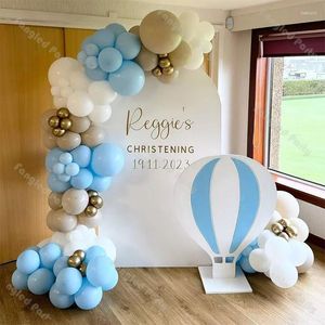 Dekoracja imprezowa 112PCS Sand Blue Boho Balon Garland Baby Shower 1st Zestaw urodzinowy Ujawnienie dzieci Dekor w ślubie