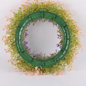 Decorative Flowers Fine Workmanship Flower Wreath Colorful Spring Artificial For Front Door Home Wall Wedding Party Farmhouse Holiday