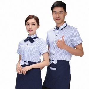 wholesale Spot Supply Fast Food Work Clothes Short Sleeve Hot Pot Shop Uniform Restaurant Catering Chain Summer Cloth h8v0#