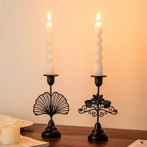 Mum Tutucular Sanatsal Demir Flowercandlesticks Düğün Partisi Festivali Şamdan Tutucu Sanat Hediyesi Ev Dekorasyonu