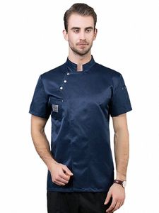 hotel Chef Uniform Kitchen Shirt Food Service Restaurant Cook Coat Cooking Clothe Jacket Bakery Cafe Waiter Clothing Top C0x2#