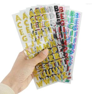 Envoltório de presentes 1/3pcs Glitter Alfabeto Letra Adesivos Autoadesivos A-Z Inglês Palavras Adesivo DIY Handmade Scrapbooking Decor Suprimentos